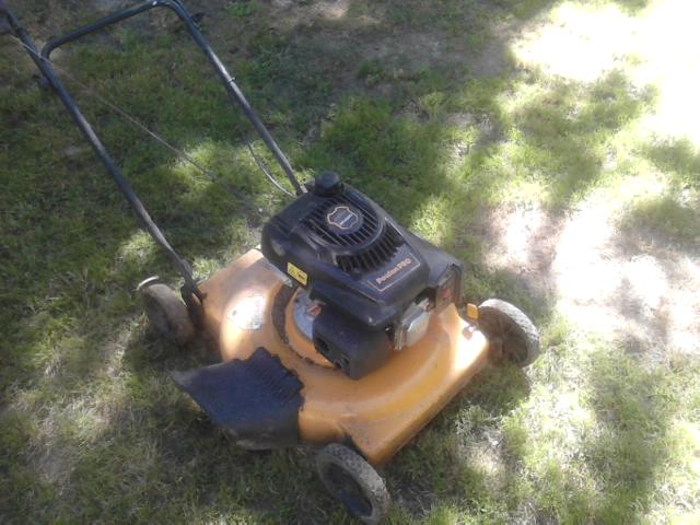 Yellow lawn mower